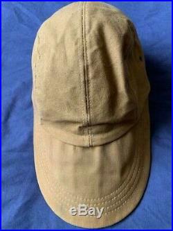 Men's vintage Filson tin cloth long bill hat cap size L