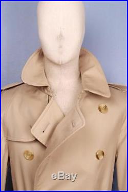 Mens BURBERRY Double Breasted Short TRENCH Coat Mac Beige Size 36