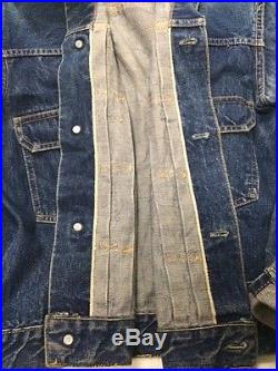 Mens LEVI'S VINTAGE BIG E Red Line Denim Blue Jeans Jacket