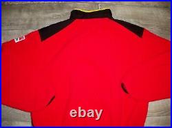 Mens Marlboro Adventure Team Vintage Fleece Sherpa Jacket Red Snap-T 90s Size LG