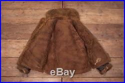 Mens Vintage 1950s B3 Shearling Sheepskin Leather Flight Jacket Medium 38 R6134