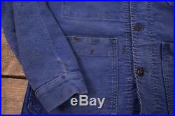 Mens Vintage 1950s Blue French Workwear Chore Jacket Medium 38 R9919