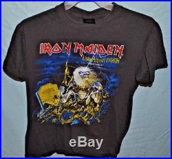 Mens Vintage 80’s Iron Maiden Live After Death T-shirt