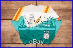 Mens Vintage Adidas 1980s Teal Devils Toenail Sweatshirt Jumper XL 46 R9413