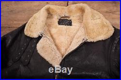 Mens Vintage B3 Black Sheepskin Leather Sherpa Flight Jacket Medium 40 R6790