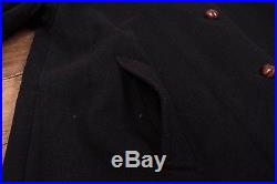 Mens Vintage Burberry Wool Overcoat Trench Coat Black. 52 54 XXL R3434