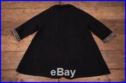 Mens Vintage Burberry Wool Overcoat Trench Coat Black. 52 54 XXL R3434