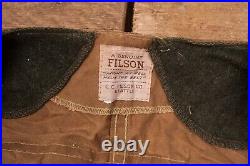 Mens Vintage CC Filson Beige Tan Tin Cloth Hunting Vest Jacket L 42 XR 8397
