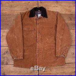 Mens Vintage Carhartt Blanket Lined Workwear Chore Jacket Brown M 42 R5194