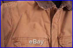 Mens Vintage Carhartt Duck Brown Workwear Coverall Boiler Suit Medium 38 R7871