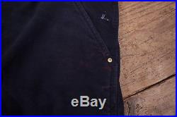 Mens Vintage Carhartt Navy Blue Workwear Bib Overalls Dungarees 46 x 32 R7876