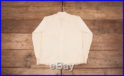 Mens Vintage Dehen 50s Cream Wool Varsity Cardigan Sweater USA Medium 40 HA183