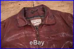 Mens Vintage Diesel Blanket Lined Leather Bomber Jacket Brown L 44 R5078