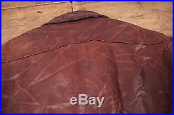 Mens Vintage Diesel Blanket Lined Leather Bomber Jacket Brown L 44 R5078