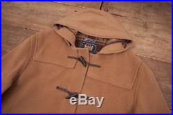 Mens Vintage Gloverall Tan Hooded Duffle Coat XL 48 R6933