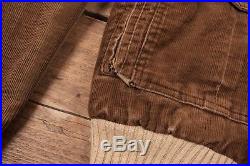 Mens Vintage Levis 70s Brown Cord Sherpa Jacket USA MADE Medium 38 R10067