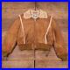 Mens Vintage Schott Sheepskin Leather Fur Lined Jacket Talon Brown L 44 R4561