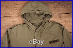 Mens Vintage US Army 1950s Green M-51 Fish Tail Parka Jacket Large 44 XR 8608