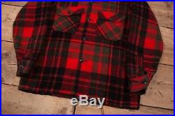 Mens Vintage Woolrich 1960s Red Check Hunting Lumberjack Shirt Large 42 R11085