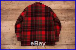 Mens Vintage Woolrich 1960s Red Check Hunting Lumberjack Shirt Large 42 R11085