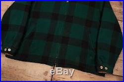 Mens Vintage Woolrich 1980s Green Plaid Quilt Lined Field Jacket XXL 52 R11115