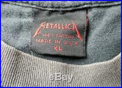 Metallica ride the lightning T-shirt. Men's Size XL Distressed Vintage