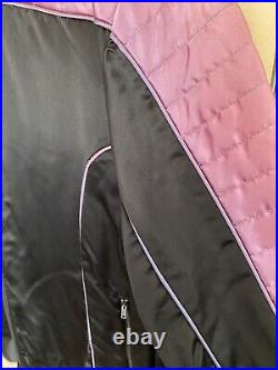 Miami Vice Jacket L Black/Pink/Turquoise Embroidered Vintage 80s Universal Stud