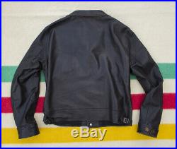 Mr Mister Freedom 1930s vintage black Campus Italian Leather Cossack Jacket USA