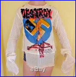Muslin DESTROY WESTWOOD McLAREN Sex Pistols Bondage Shirt 70s Punk Seditionaries