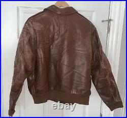 NAMED OFFICER WW2 Type A-2 Rough Wear Bomber Jacket Mens 40