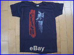NEVER WORN! Early 80s vtg THE CLASH punk NAVY BLUE T SHIRT 50/50 small