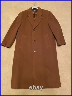 NEW Stafford Chocolate Brown Wool Topcoat