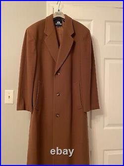 NEW Stafford Chocolate Brown Wool Topcoat