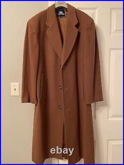 NEW Stafford Chocolate Brown Wool Topcoat