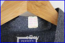 NOS Vintage 50s Penney's Big Mac Black Chambray Shirt Sanforized Salt & Pepper