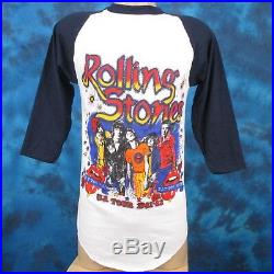 NOS vintage 80s ROLLING STONES CONCERT JERSEY T-Shirt SMALL rock metal tour soft