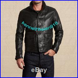 Nwt Levis Mens Vintage Clothing 1930’s Menlo’s Leather Jacket Coat Black Size M