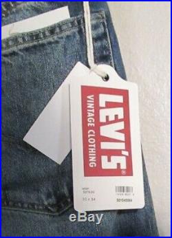 NWT Levis Vintage Clothing Mens 1954 501 Jeans 30x34 Medium Wash MSRP$278