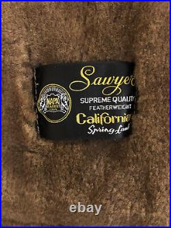 NWT Sawyer of Napa Men's Genuine Sheepskin Shearling Suede Leather Coat Size 46