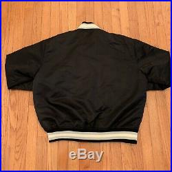 New Haven Nighthawks Vintage Satin Starter Jacket Men's Size XL 80s AHL Black