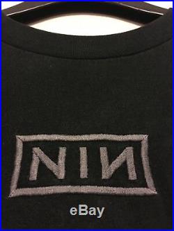 Nine Inch Nails Vintage T-Shirt 90's sizeXL Embroidered NIN downward spiral 1994