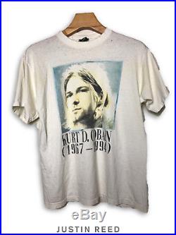 Nirvana Kurt Cobain Memorial Portrait Vintage T-shirt Sz XL
