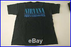 Nirvana Kurt Cobain T-shirt Nevermind Vintage 90s Tee Shirt Black XL X-Large