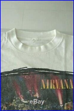 Nirvana T-shirt MTV Unplugged vintage 90s Tee Shirt Medium White Kurt Cobain