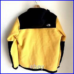 North Face Denali 2 Anorak Blk/Ylw Hooded Pullover Fleece Jacket Men Size Large