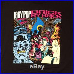 Nos 1990 Iggy Pop Brick By Brick Band Singer Men’s T-shirt Size M The Stooges