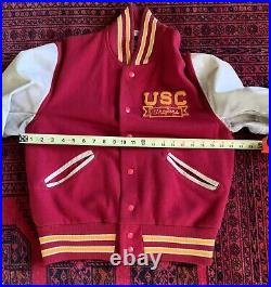 ORIGINAL 60's USC Varsity LETTERMAN JACKET, WHITING of L. A. Size Men 40(r)