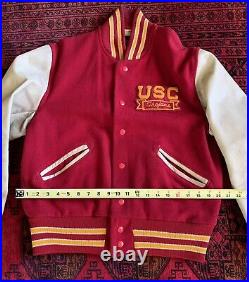 ORIGINAL 60's USC Varsity LETTERMAN JACKET, WHITING of L. A. Size Men 40(r)