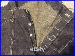 Original 1930s Vintage US ARMY Denim Jeans Overalls Button Fly Dated 1934