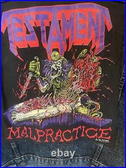 Original 1990 Testament Shirt Sewn On OG 1990 Levi Jean Jacket